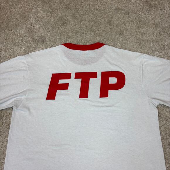 FTP F*ck the Population Logo Ringer Tee Shirt Men's Large - Picture 4 of 10